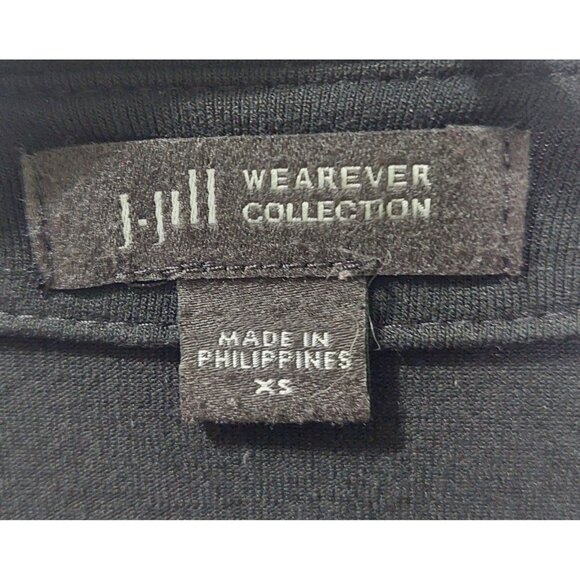 J. Jill Wearever Collection Women's XS Black Cardigan With Pockets Single Button - Picture 4 of 12